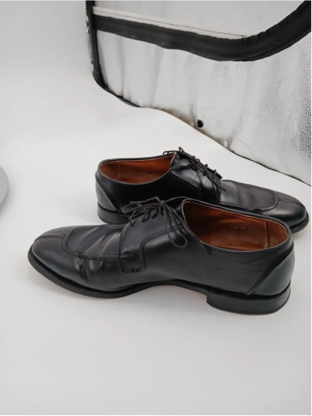Allen Edmonds Hancock Men's Split Toe Dress Shoes Size 11.5 Leather Black